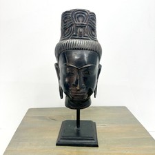 Iron/ Bronze Hindu Buddha Bust Statue Meditat...
