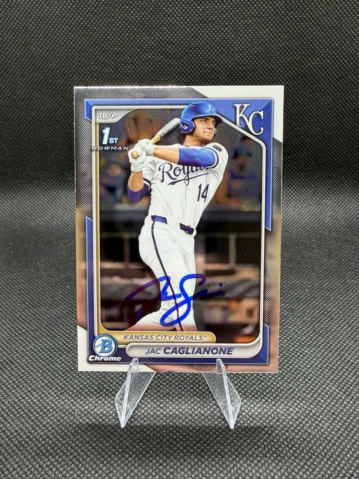 Jac Caglianone 1st Bowman Base IN PERSON Auto 2024 Bowman Draft Chrome