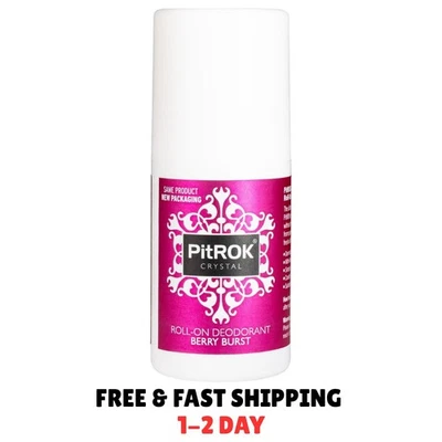 PitROK CRYSTAL BERRY BURST FRAGRANCED ROLL-ON DEODORANT 50ML