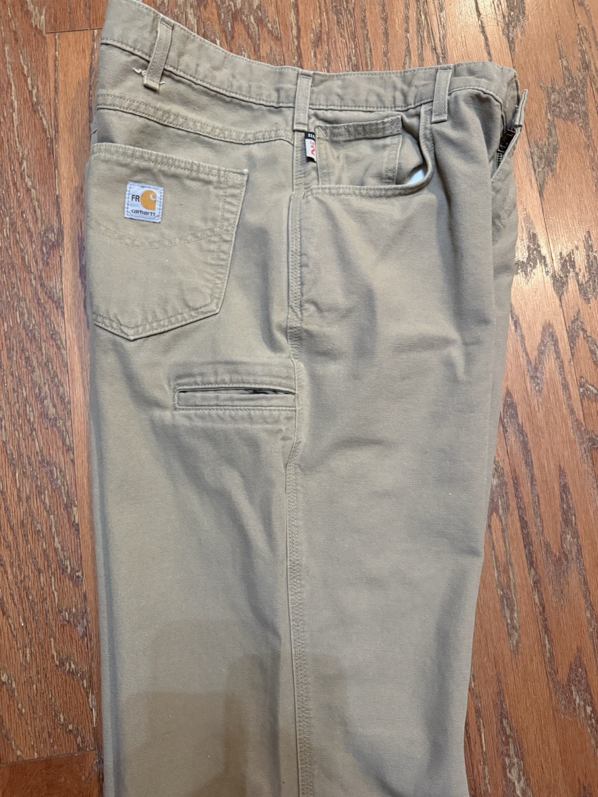 CARHARTT FRB159 GKH Flame Resistant Canvas Loose Fit Dungaree Cargo Pants 36x30. thumbnail 9