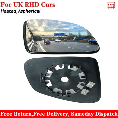 For Smart ForTwo 2014-2025 Heated Aspherical Wing Mirror Glass Left Passenger Si