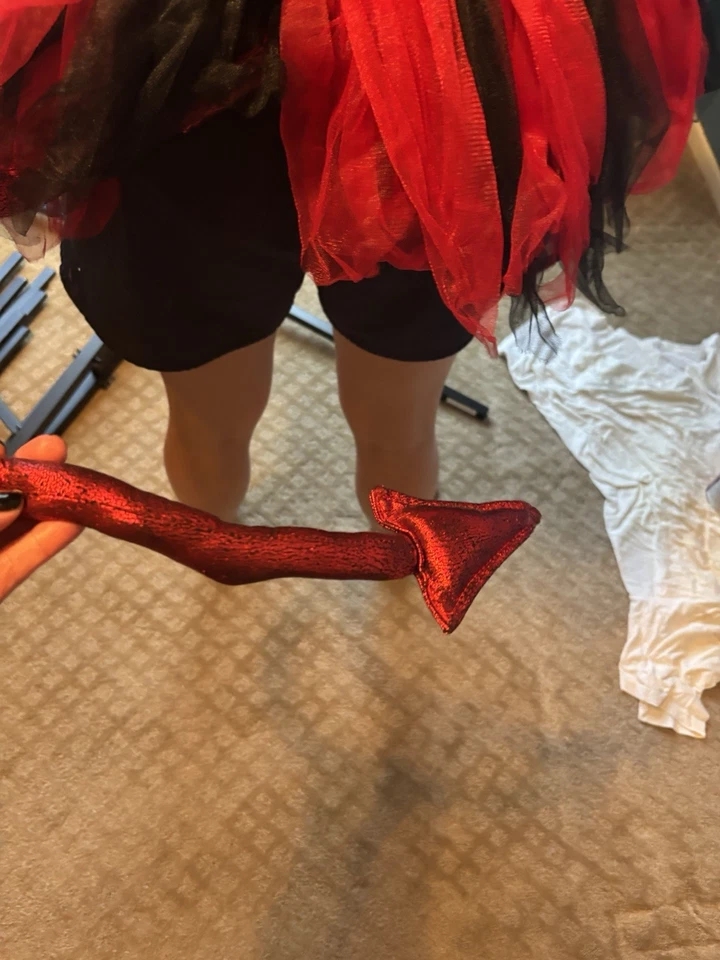 Spirit Halloween Tutu One Size Tulle Ballerina Devil Skirt Red /Black Costume - Image 3 of 4