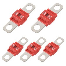 50 Amp Midi Fuse Pack of 3, High Current Bolt-on for Cars, Red