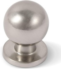 8 Pack Brushed Nickel Cabinet Knobs 1 Inch 25mm Diameter Round Solid Ball