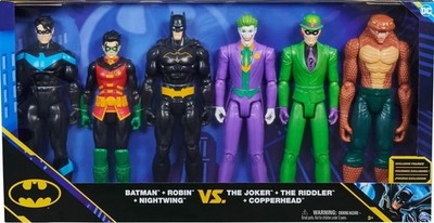 DC- Batman, Robin, Nightwing vs. The Joker, The Riddler and Copperhead NIB