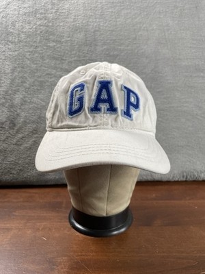 GAP Logo Baseball Hat Cap White Blue Adjustable Classic Cotton Unisex Adult
