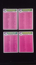 1979 Topps Baseball card  checklist  (G to VG)