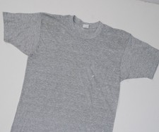 True VTG 70s 80s Made In USA Selvedge Pocket T-Shirt Mens Size L Faded Distress