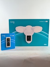 BRAND NEW Ring Floodlight Cam Pro  Ring Wired Doorbell PRO BUNDLE