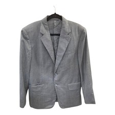 Ermenegildo Zegna B. Clemo Wool Gray Striped Wool Blazer Sport Italy