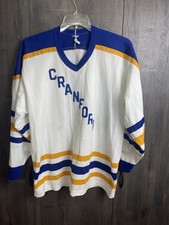 Cranford Hockey Club 1956 CCM Hockey  Blue Gold Jersey #23 Adult Large
