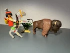 Vintage Playmobil 3731 - ACW - BUFFALO HUNTER - COMPLETE - BISON & HORSE
