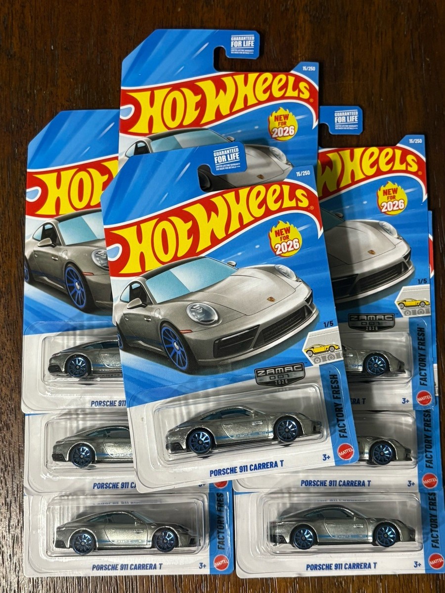 X1 Hot Wheels ZAMAC Porsche 911 carrera T TEDDY BEARS IN FRONT