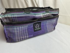 Kensington Horse Grooming Tote Purple Teal Black Plaid