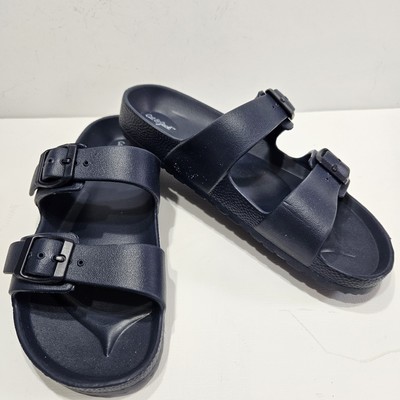 Cat And Jack Womens Girls  Comfort Slides Sandals Size 5 Navy Blue  Shoes Summer