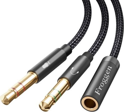 Audio Y Splitter Adapter 3.5mm Klinke auf Doppel Kopfhörer Mikrofon Headset