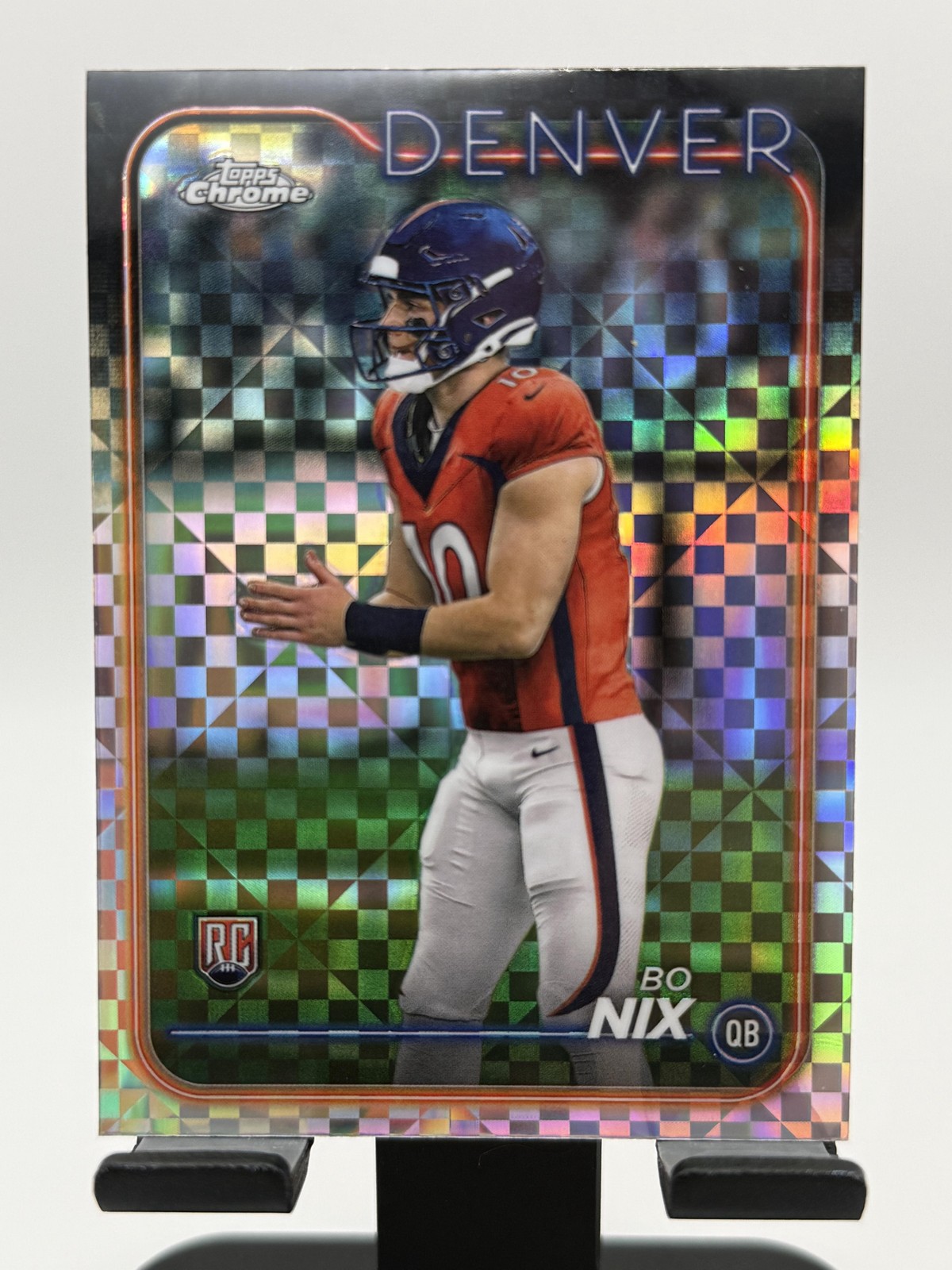 2024 Topps Chrome #206 Bo Nix X-Fractor