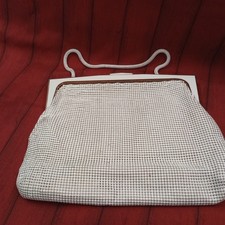 Vintage Glomesh White Mesh Purse ,Mess Bag
