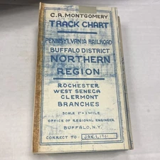 C.R Montgomery Track Chart Pennsylvania railroad 1961