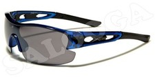 X Loop Sunglasses One Piece Shield Dark Lenses Plastic Frame Sport Baseball Men