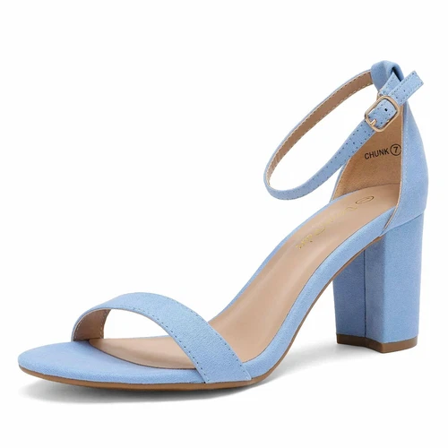 Damenschuhe Hochzeitssandalen offene Zehenpartie klobiger niedriger Absatz Party-Sandalen Größe 5-11 - Bild 49 von 63