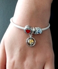 Sterling 925 Silver Heart Charm Beads Fits Bracelet Gift For Women's  Girl's