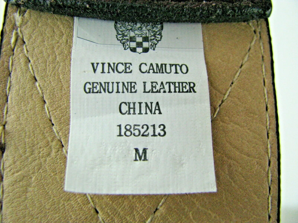 CINTURÓN VINCE CAMUTO Mujer MARRÓN FRENTE SUAVE CUERO GENUINO TALLA MEDIANA Foto 4 de 4