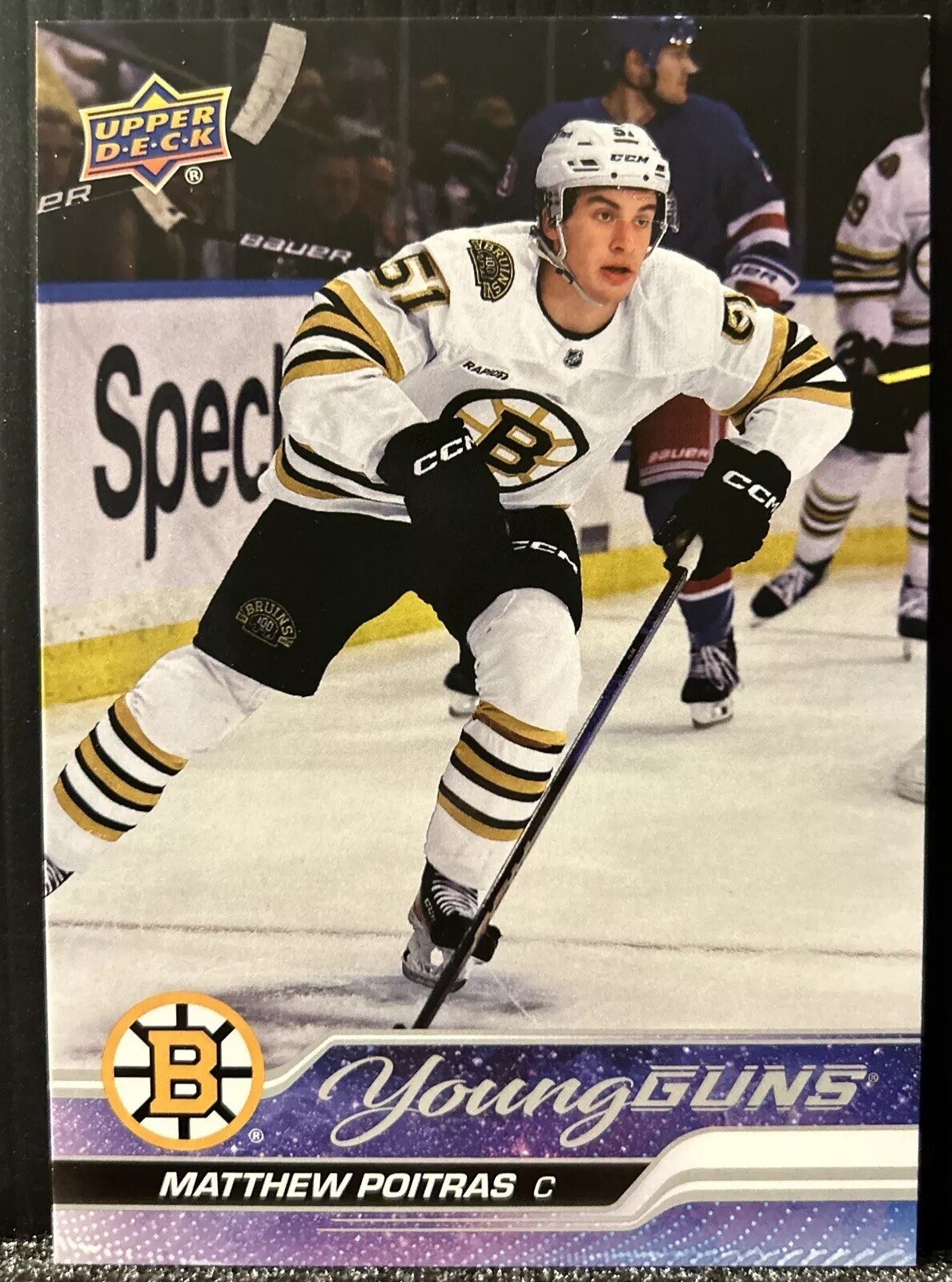 MATTHEW POITRAS YG Jumbo 23-24 UD Upper Deck Oversized Young Guns #478 Boston