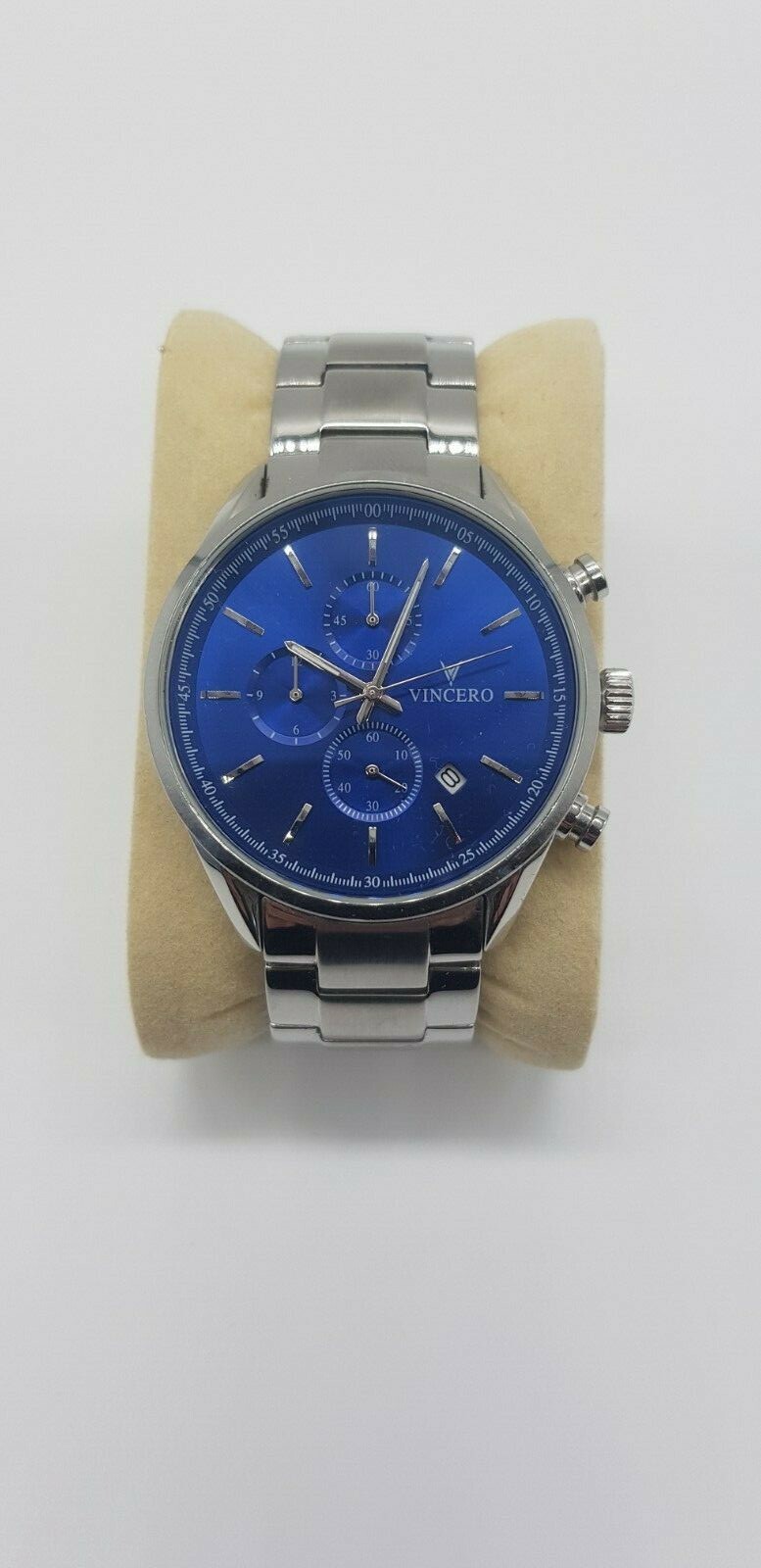 Montre Vincero Collective bleue, élégant bracelet métal pour le quotidien