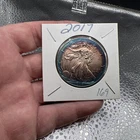 2017 American Silver Eagle 1 Oz .999 Fine Silver 🌈 Monster Rainbow Toning 🌈