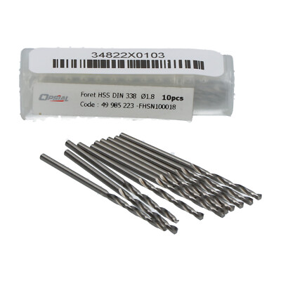 Opsial 49985223 Twist Drill HSS DIN 338 1.8MM New NFP (10pcs)