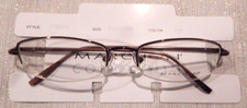 MARCHON M550AL Cafe (249) 52/18 Semi Rimless Eyeglass Frame NOS #172
