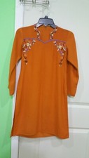 Pakistani Designer Indian Party wear KURTI /Tunicgirl Bust 16.5 Color orange