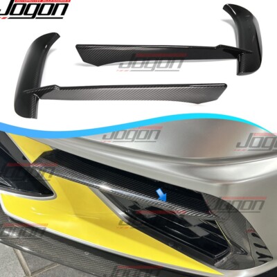 C8 Coupe HTC Real Carbon Front Bumper Side Vent Cover Grille For Corvette C8 20+