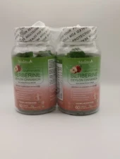 Mulittea Berberine 1500mg Plus Organic Ceylon Cinnamon - 60 Gummies [2 PACK]