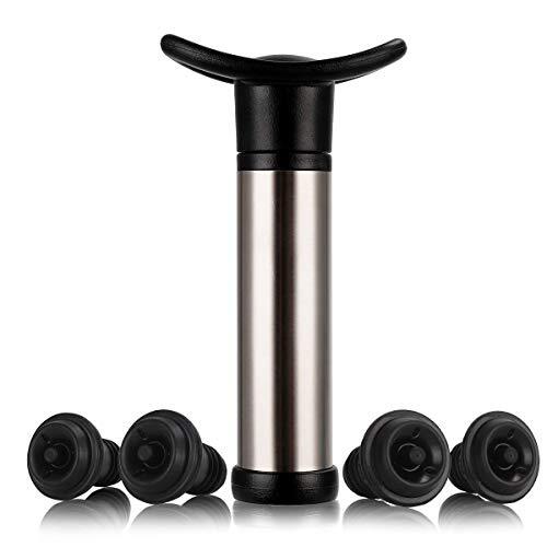 Pompa Salvavino, FosFun Tappi Bottiglie Vino, Tappo Vino Sottovuoto, Kit (w6F)