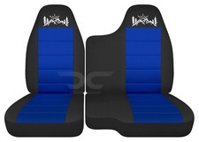 Car Seat Covers Blk-dark Blue Mountain Fits 98-03 Ford Ranger 6040 Bench Seat
