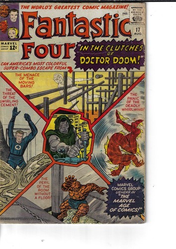 Fantastic Four 17 Dr Doom VG- 1963 Glossy Classic Kirby Cover