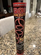 Glow Bracelets (50 Count) 8” New Red Color