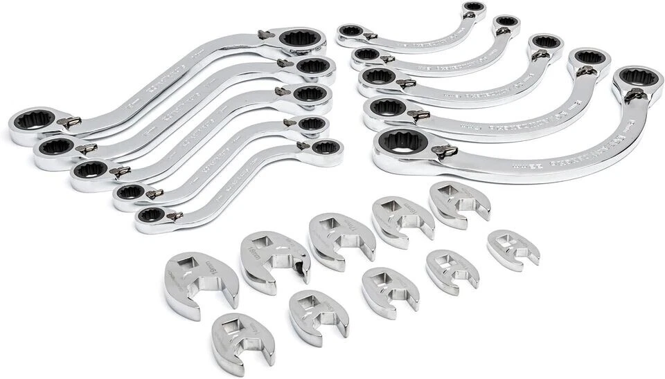 Juego de llaves SAE de trinquete especial de 19 piezas en bandeja de almacenamiento de espuma - G Foto 2 de 4