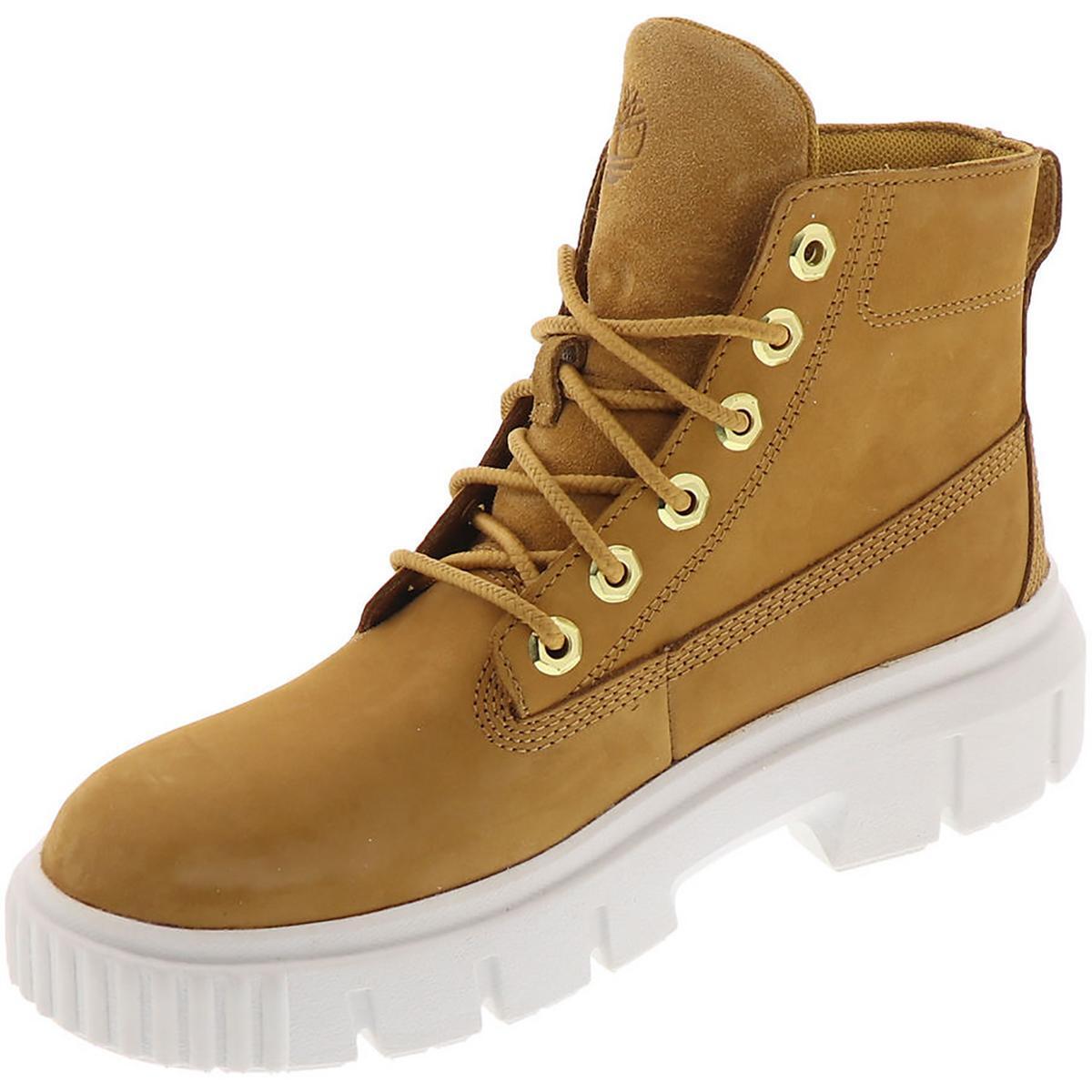 Timberland Womens Tan Leather Hiking Boots Shoes 9.5 Medium (B,M) BHFO