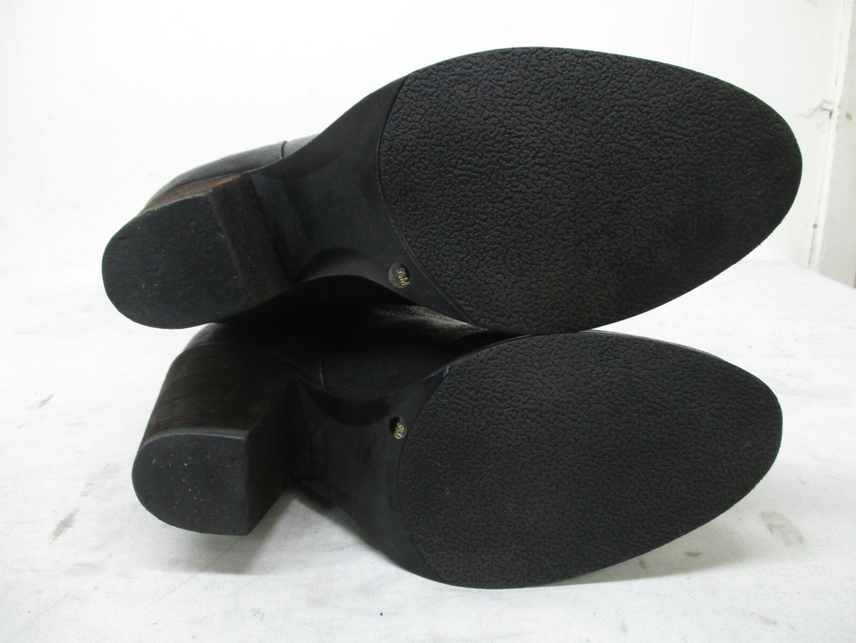 Bottines Arturo Chiang Hadley En Cuir Noir - Pointure 6.5, Talon Haut, Fermeture éclair Arrière
