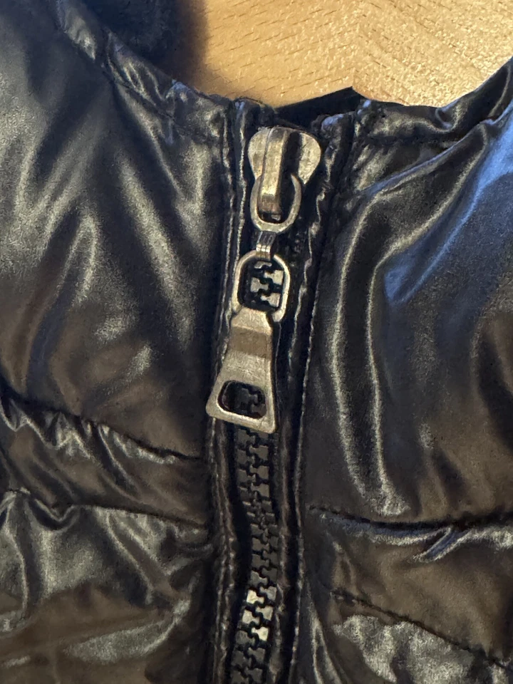 Jaqueta colete acolchoado preta sem marca crianças meninos meninas tamanho 6Y - Imagem 4 de 4