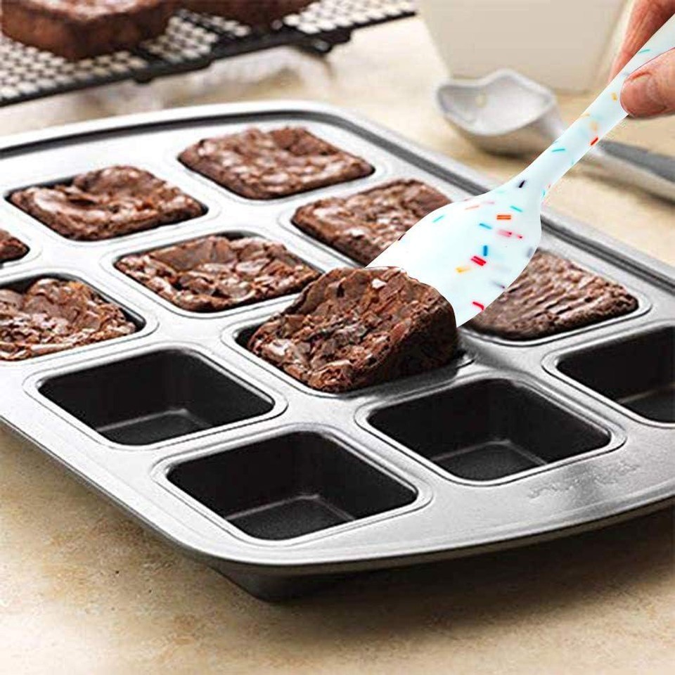 Silicone Spatula Set, 6 Piece Heat Resistant Rubber Spatulas for Baking