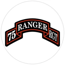 75th Ranger Regiment Bumper Sticker Military Vinyl Soldier Decal 5"