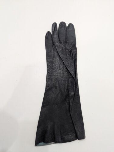 2 Pair Mid Arm Length Ladies Dress Kid Leather Gloves Black & Brown - Picture 4 of 4
