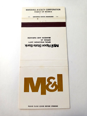 M Ripon 551 Vintage Matchbook: M&I Ripon State Bank, Ripon, WI | eBay