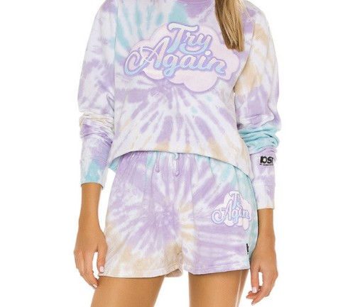 Tie-dye Cotton Sweat Shorts Size 