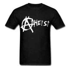 Atheist Anarchy T shirt tee Protest Anti Religion