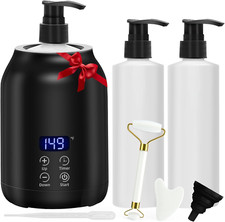 Massage Oil Warmer with Gua Sha Roller Set, Professional Oil Warmer for Massage